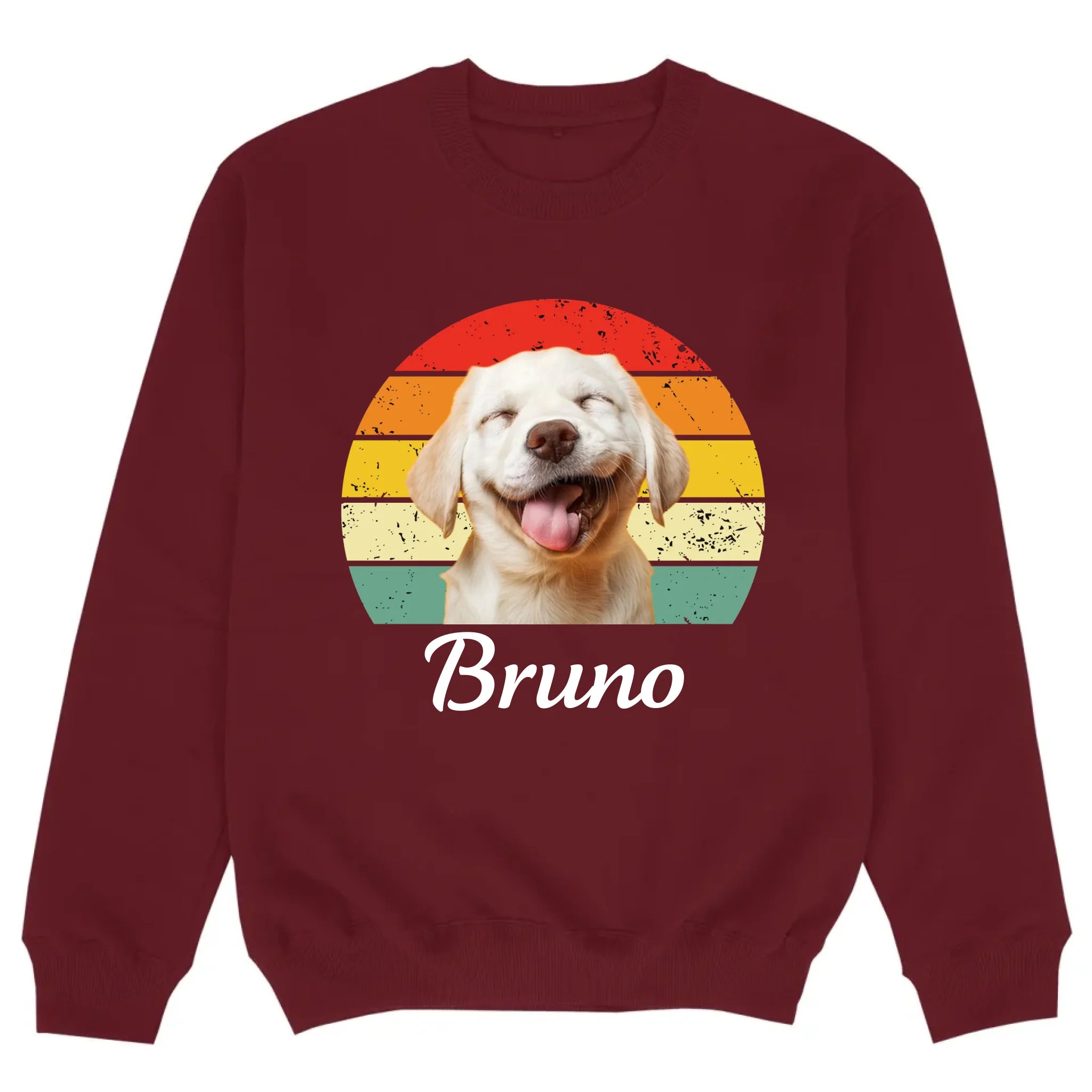 mockup sweater burgund