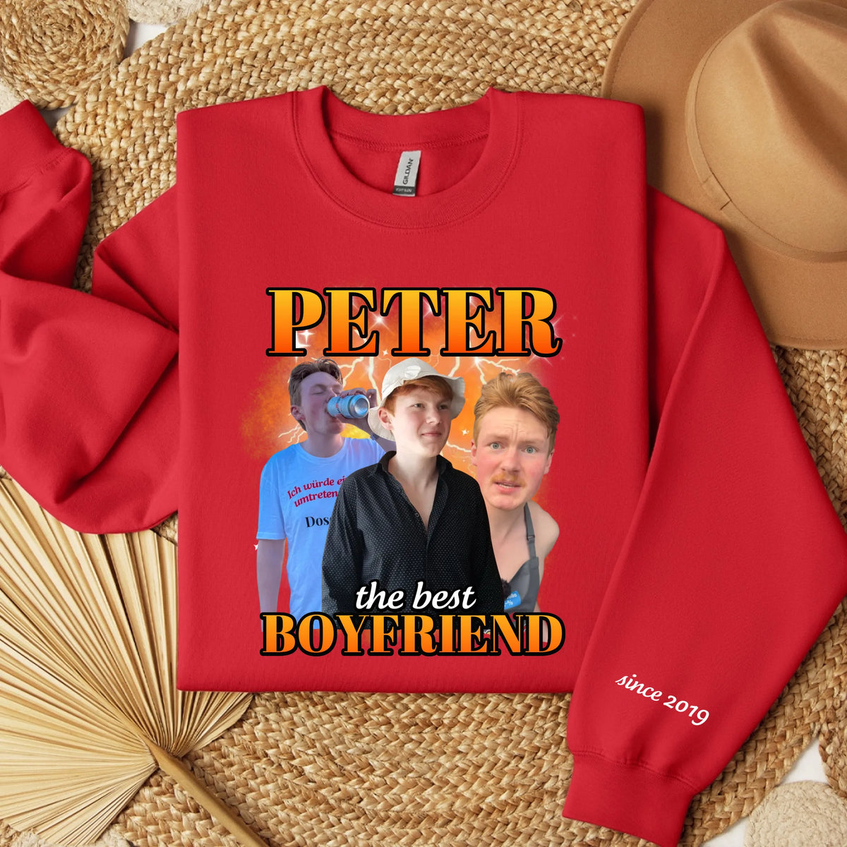 sweater folded red