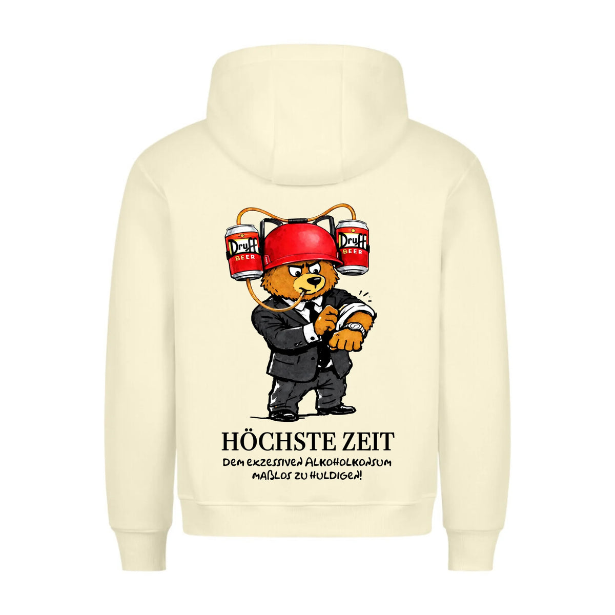 BEER BEAR - Personalisierbarer Hoodie Backprint