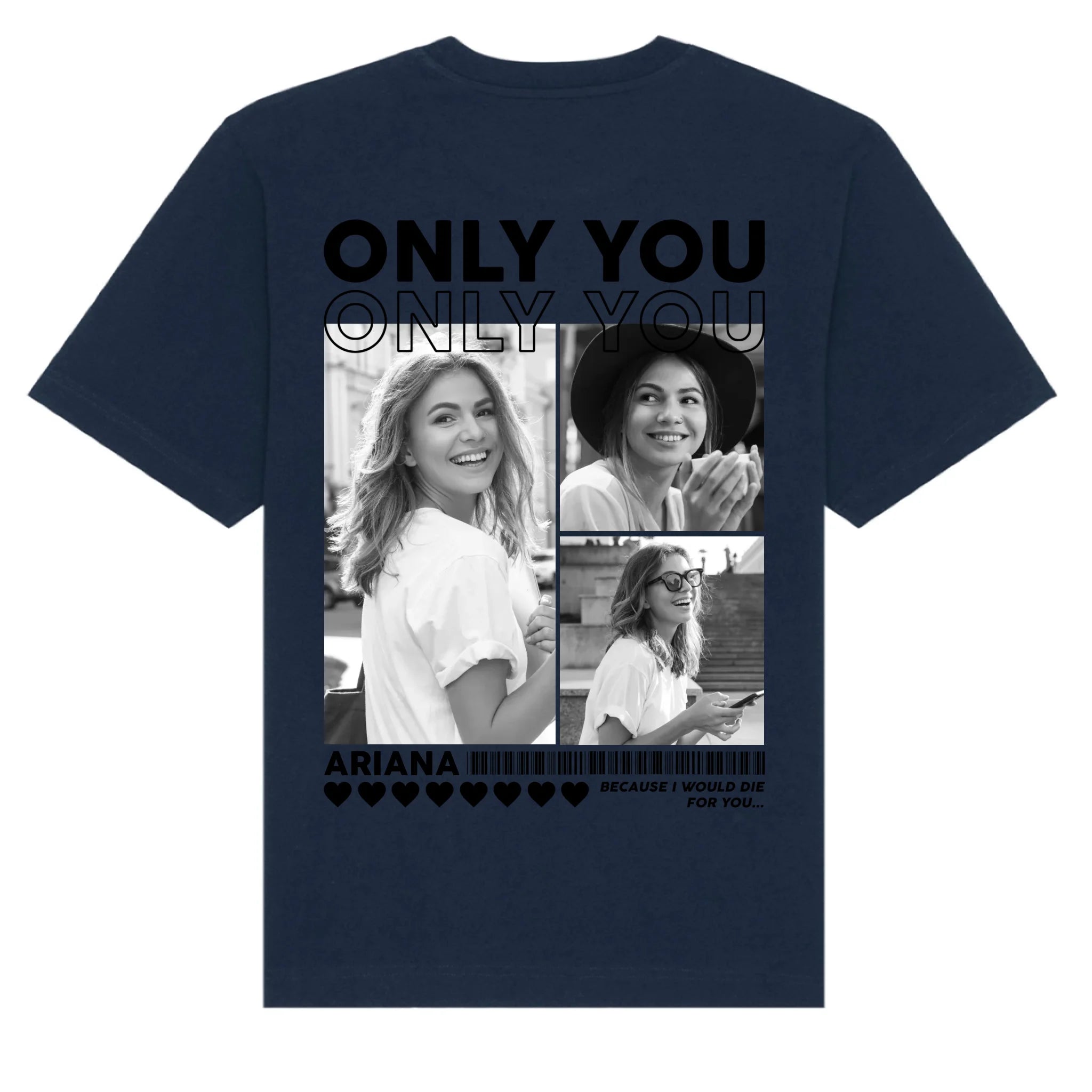 mockup shirt back navy