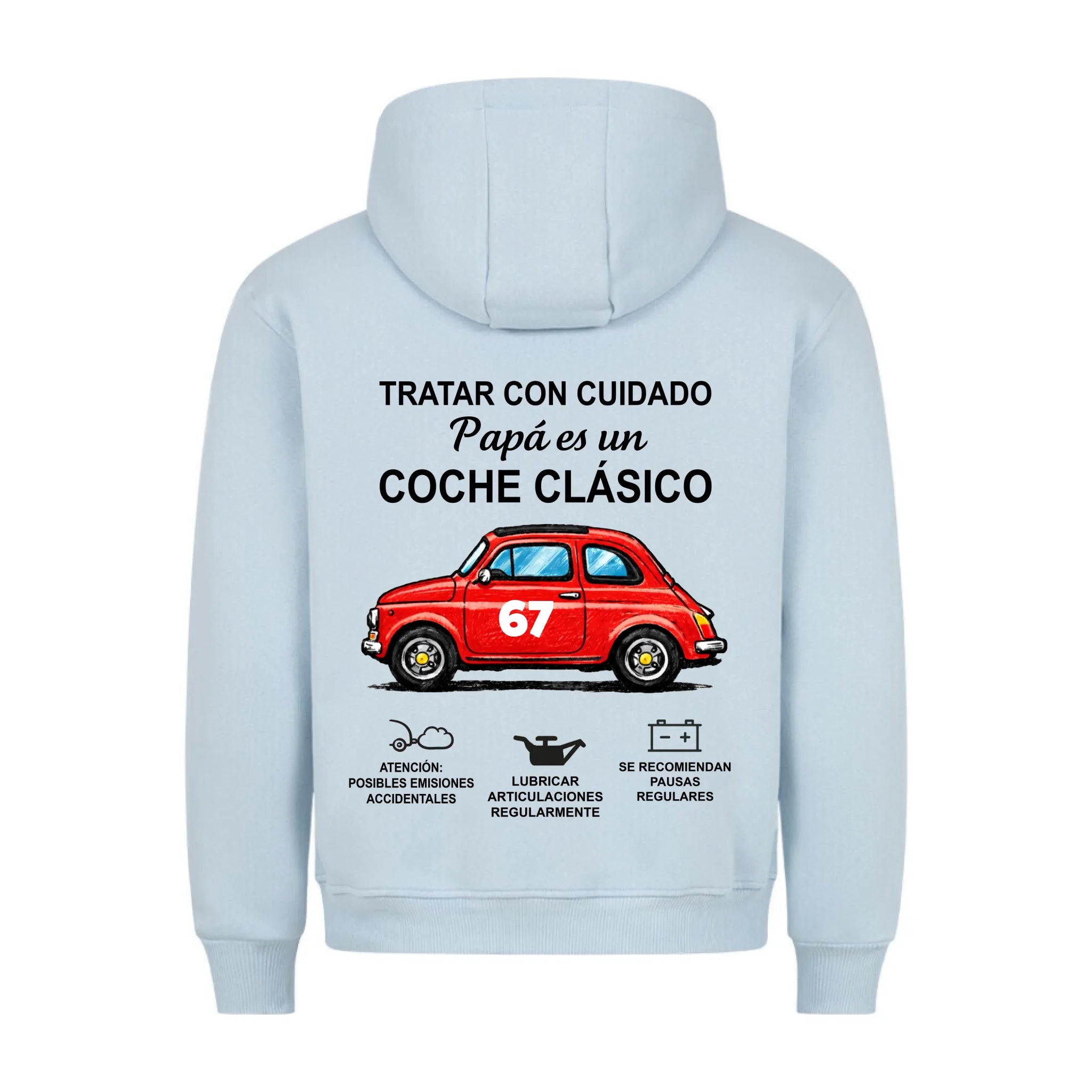 Coche Clásico - Sudadera personalizable con estampado en la espalda