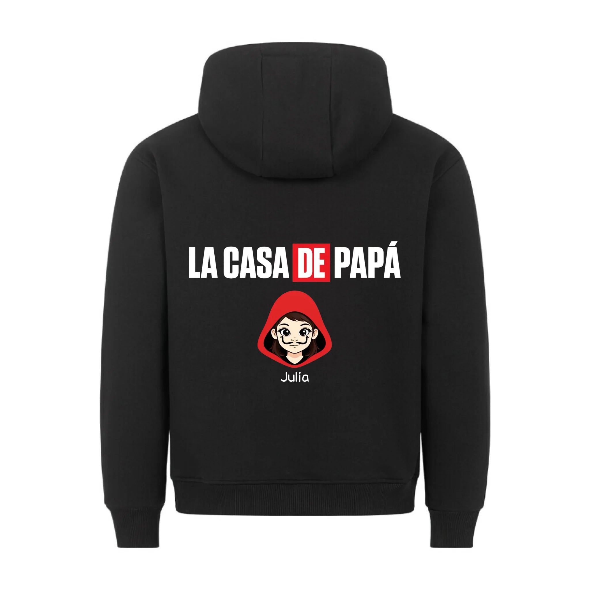 LA CASA DE PAPA - Sudadera personalizable con estampado en la espalda