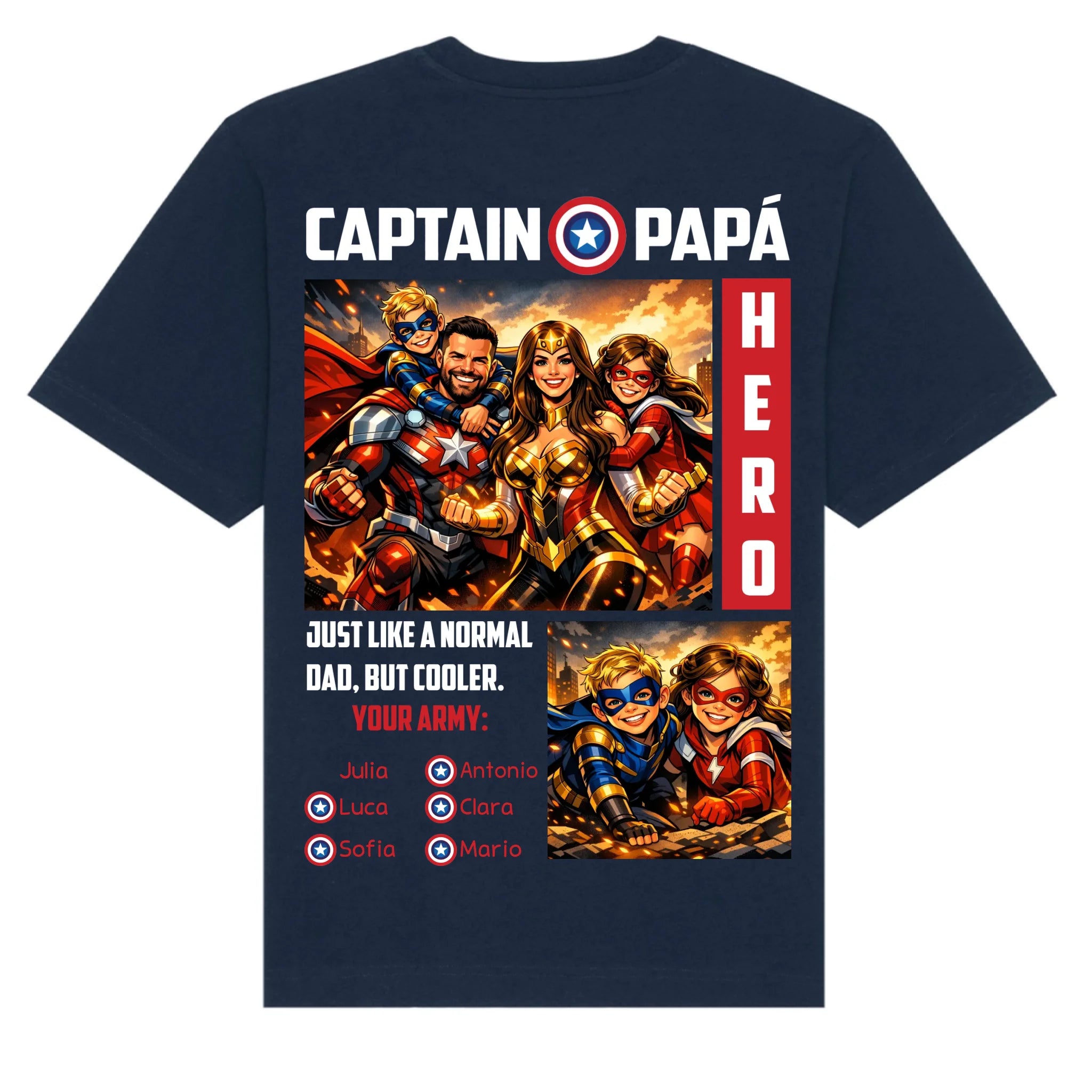 mockup shirt back navy