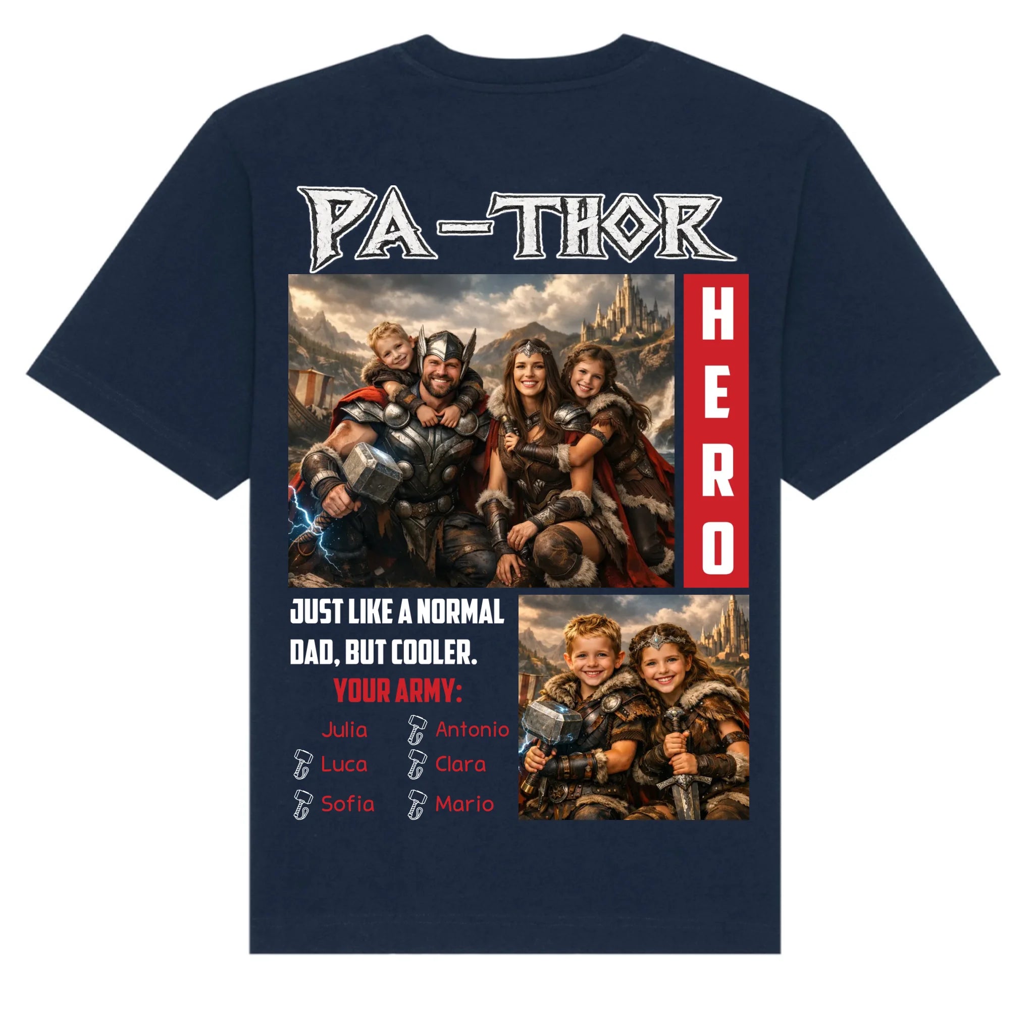 mockup shirt back navy