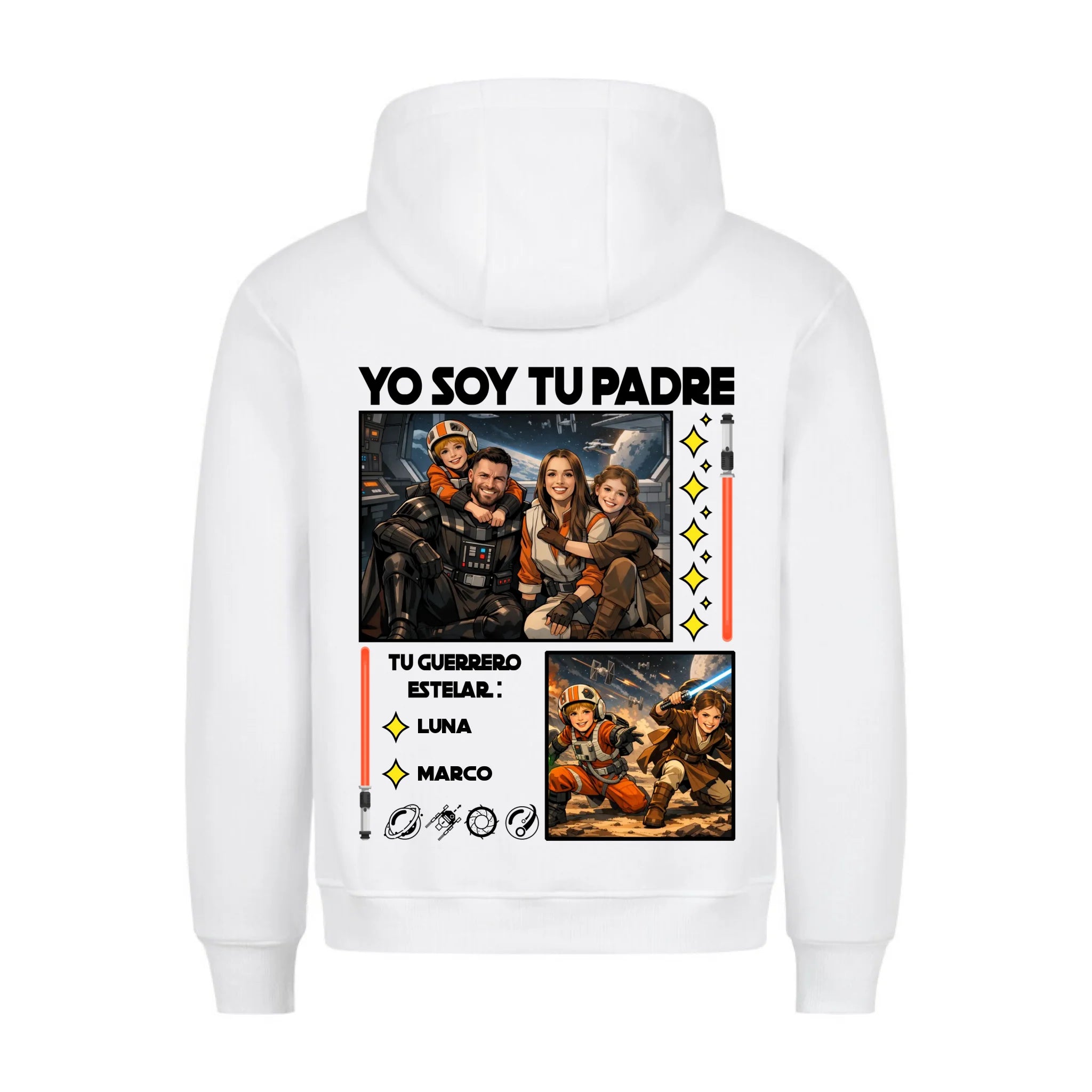 YO SOY TU PADRE - Sudadera personalizable con estampado en la espalda