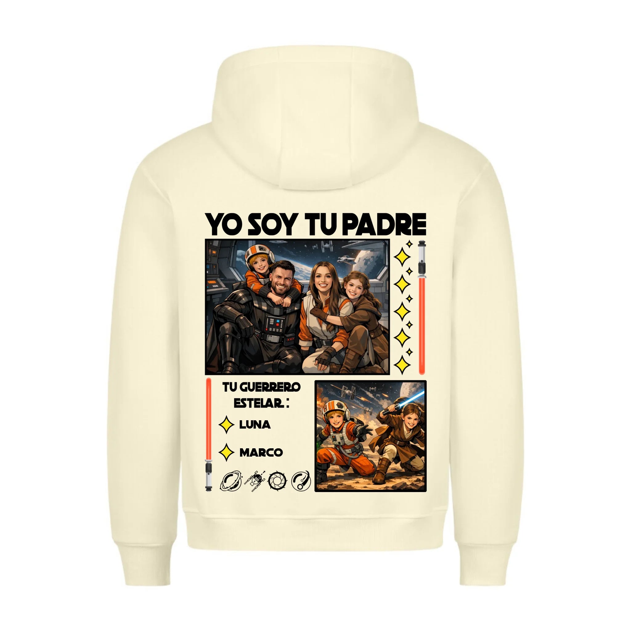 YO SOY TU PADRE - Sudadera personalizable con estampado en la espalda