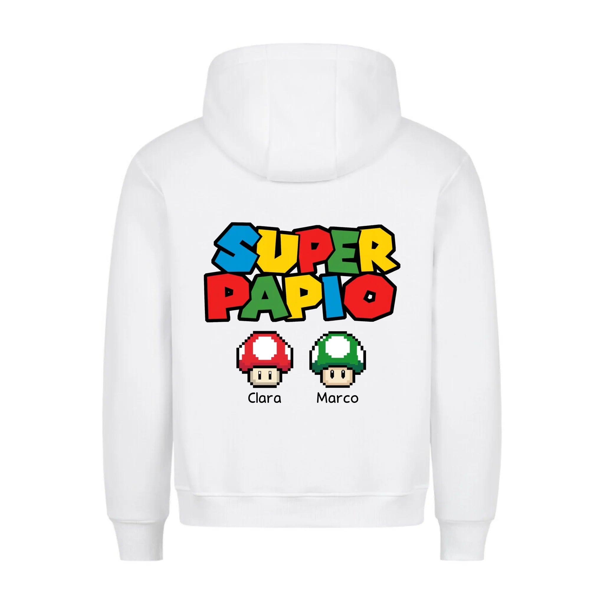 SUPER PAPIO - Sudadera personalizable con estampado en la espalda