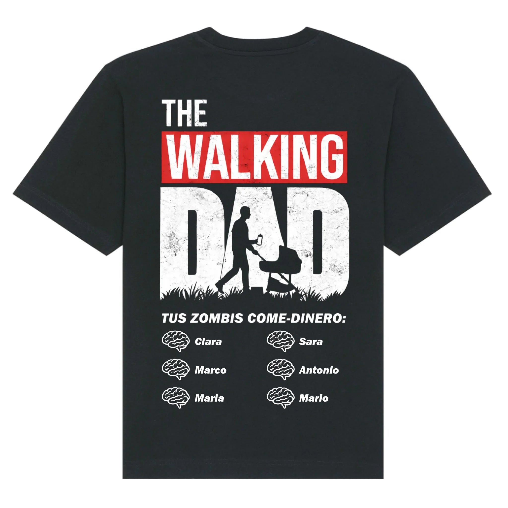 mockup shirt back black