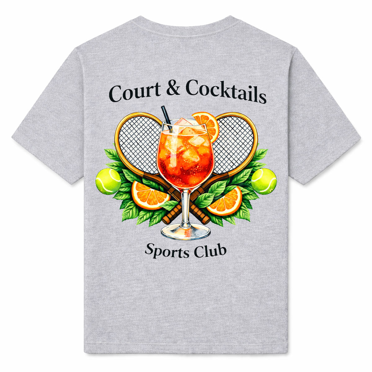 COURT & COCKTAILS - Premium T-Shirt Backprint