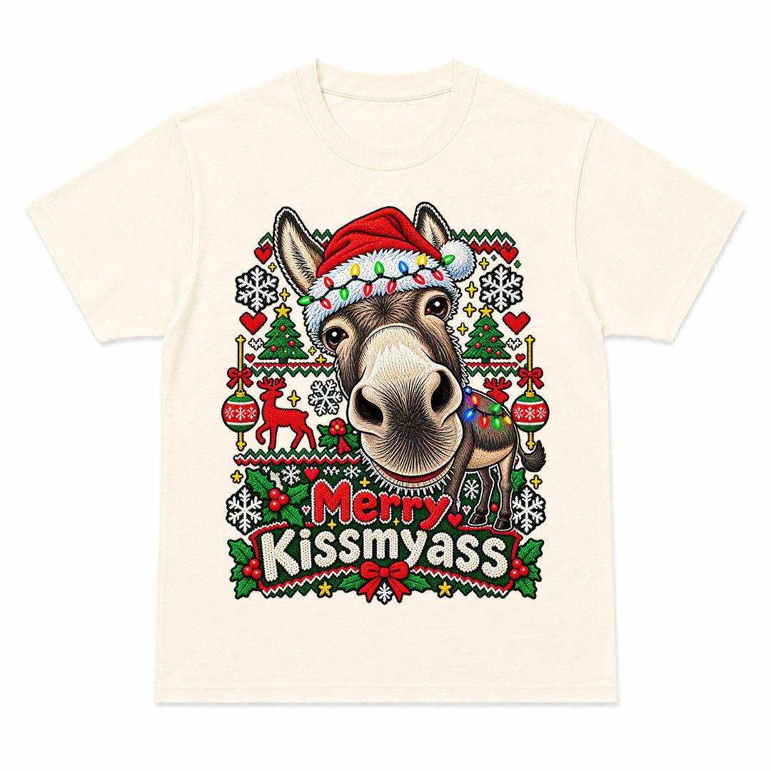 MERRY KISSMYASS - T-Shirt Natalizia