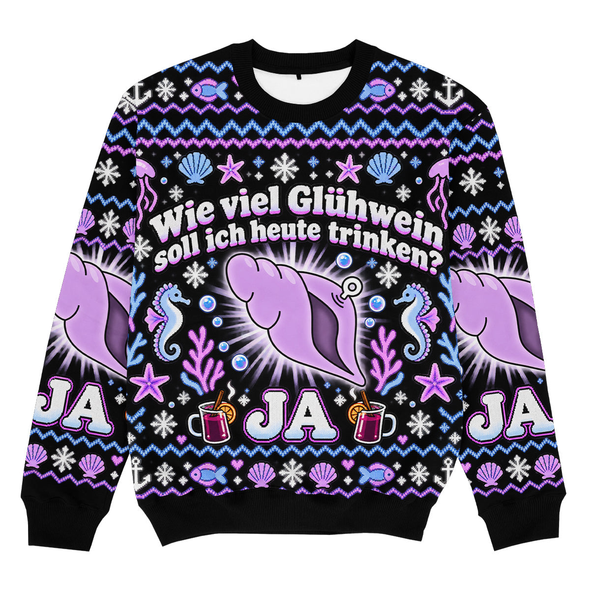 WIE VIEL GLÜHWEIN MUSCHEL - Sudadera navideña Signature