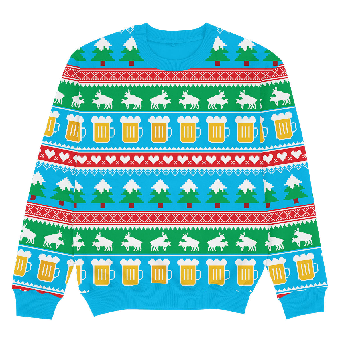 HOLIDAY PATTERN BLUE - Christmas Ugly Sweater