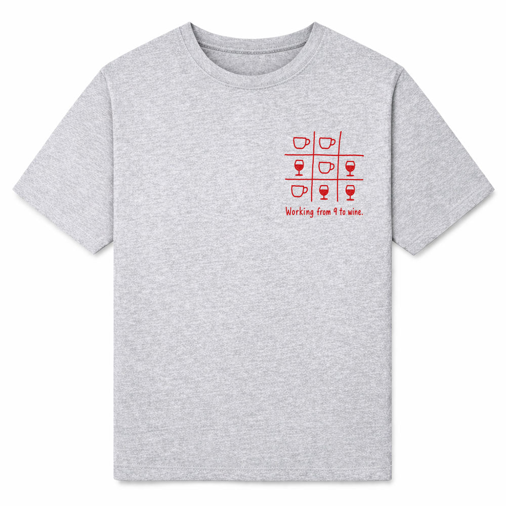WORKING FROM 9 TO WINE - Premium T-Shirt Unisex