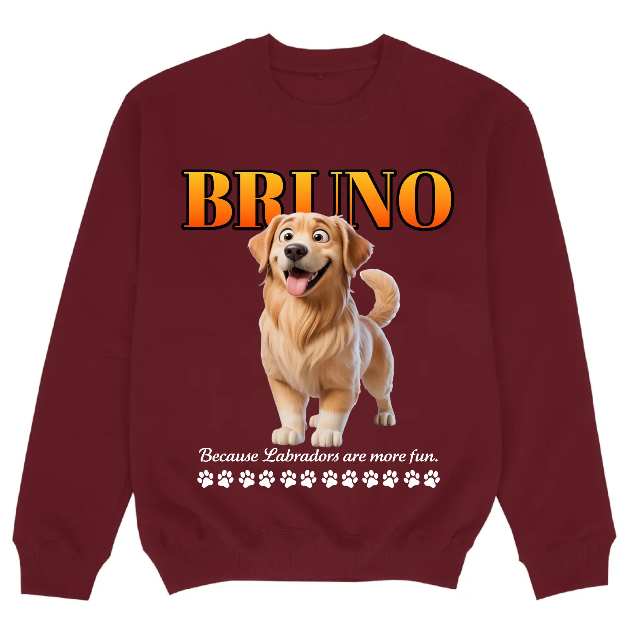 mockup sweater burgund