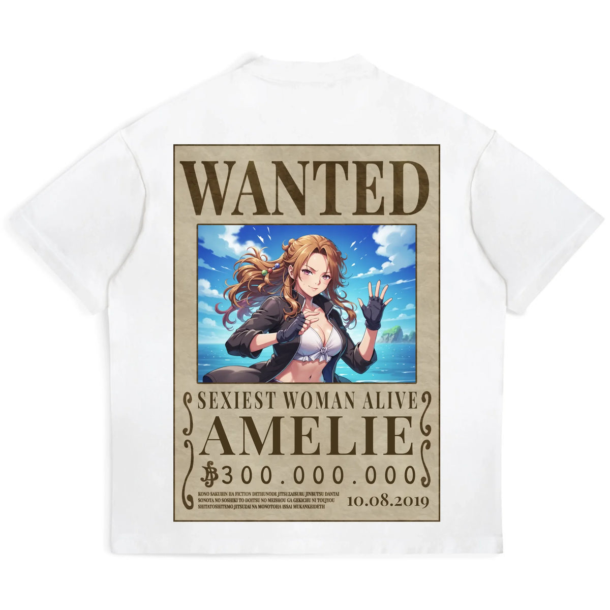 white tee mockup back