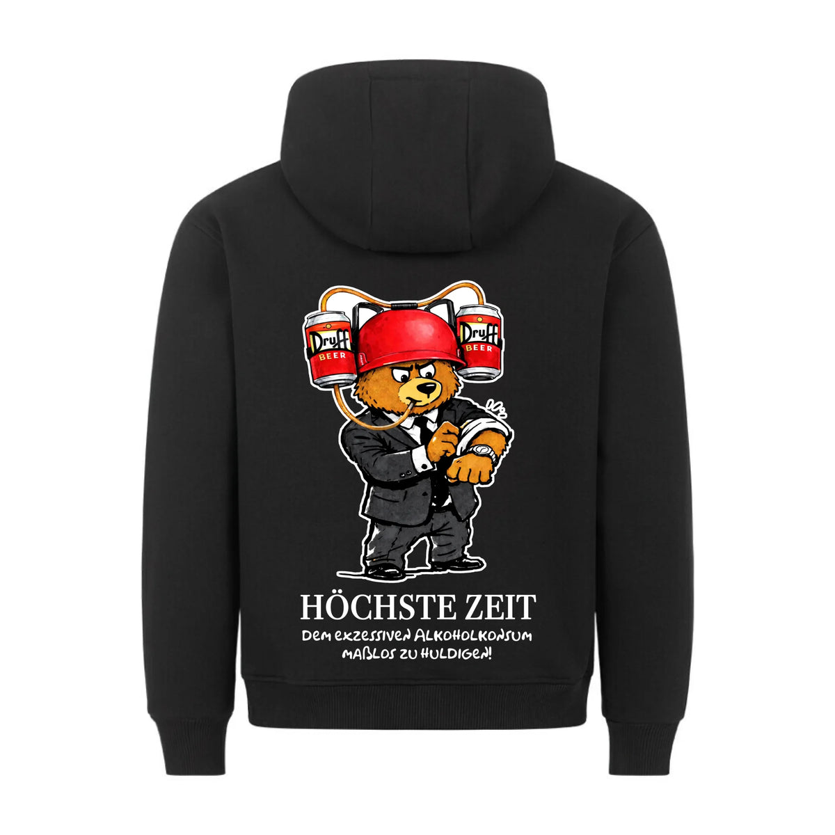 BEER BEAR - Personalisierbarer Hoodie Backprint