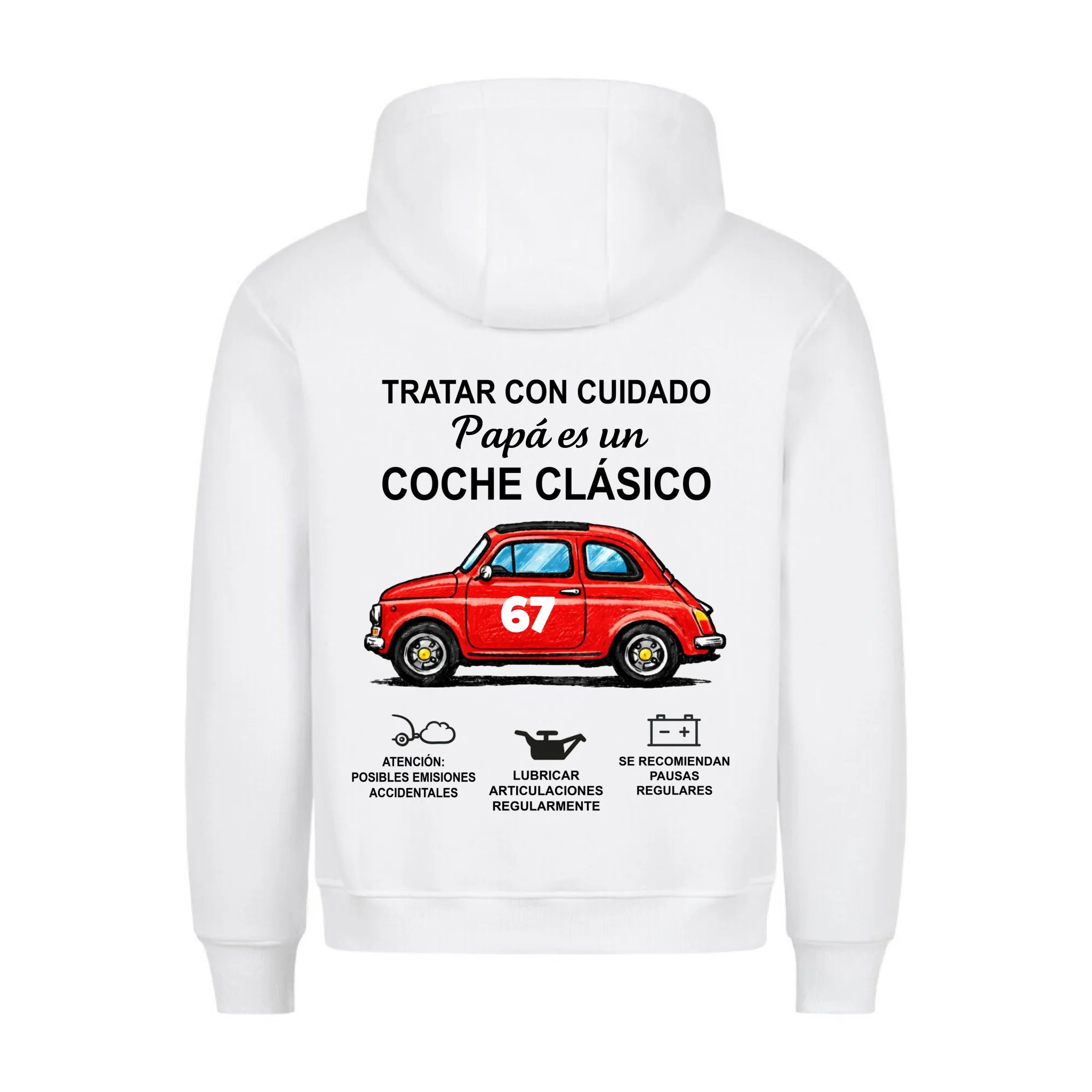 Coche Clásico - Sudadera personalizable con estampado en la espalda