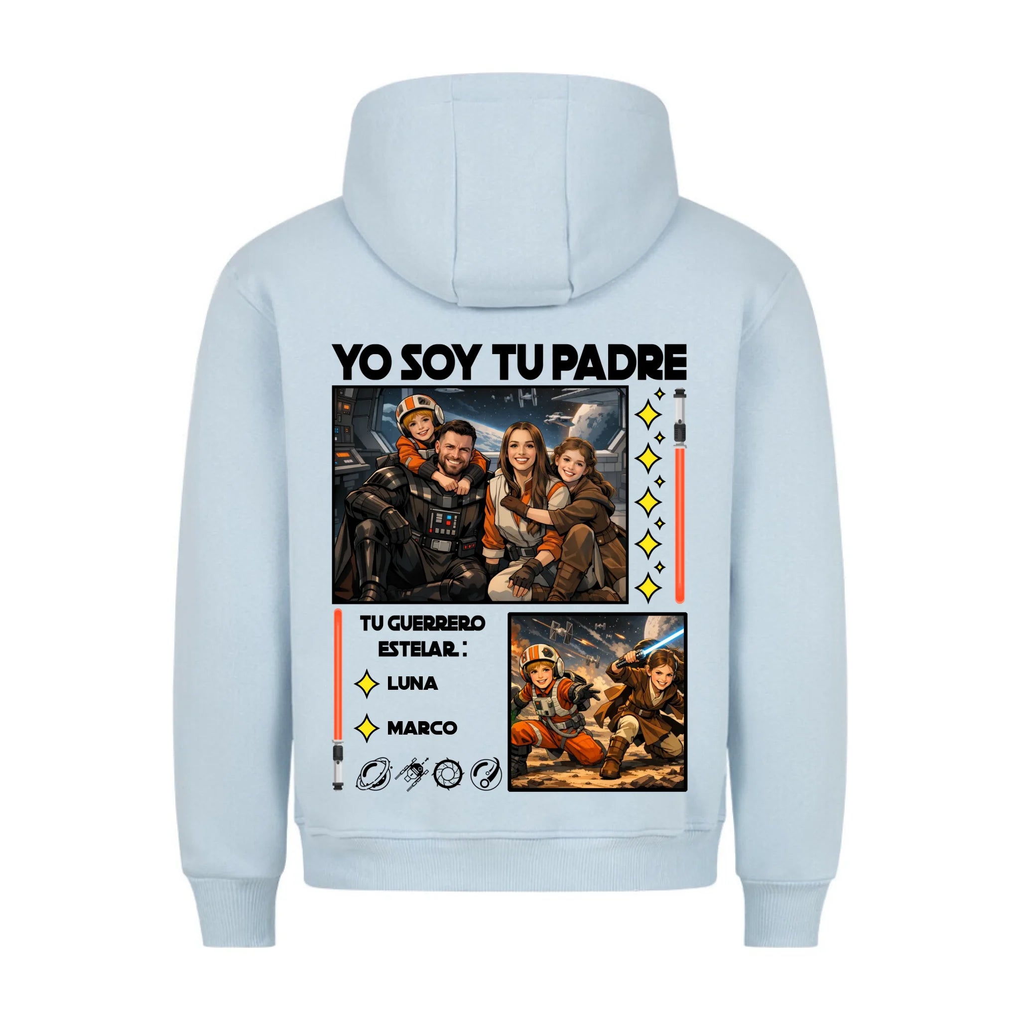 YO SOY TU PADRE - Sudadera personalizable con estampado en la espalda