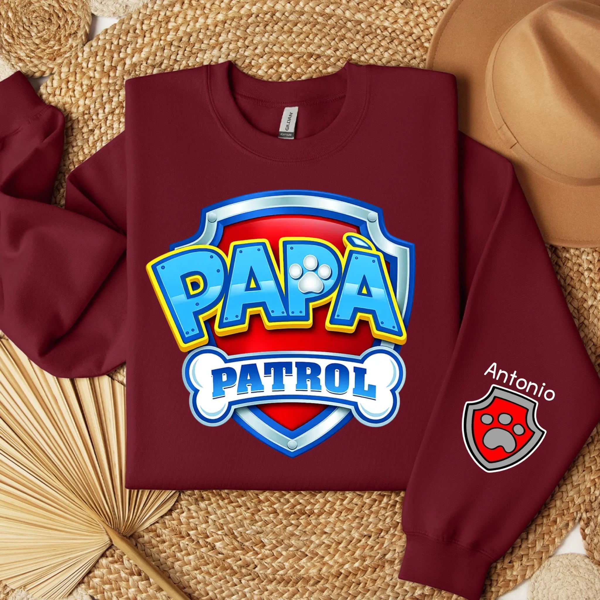 sweater folded burgund