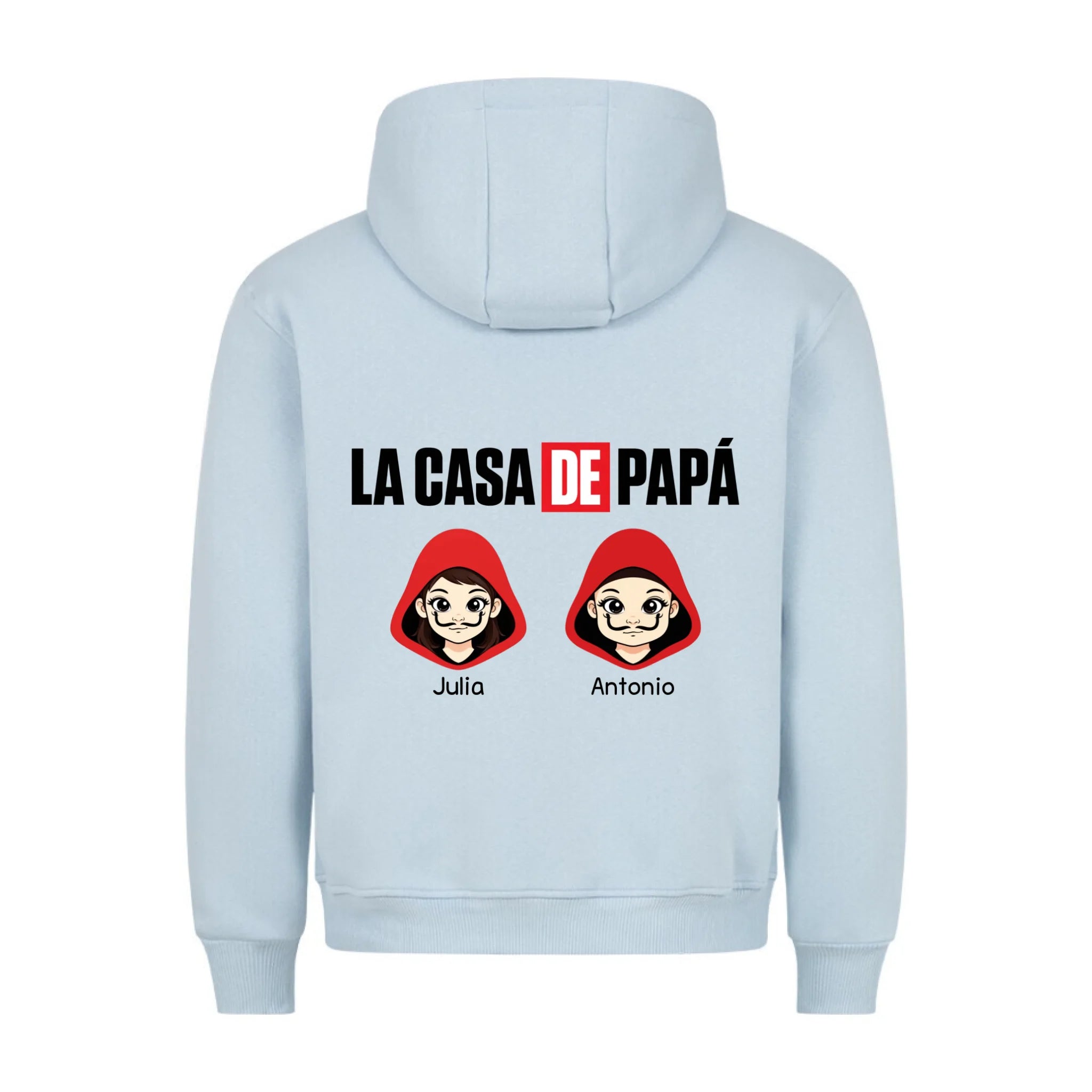 LA CASA DE PAPA - Sudadera personalizable con estampado en la espalda