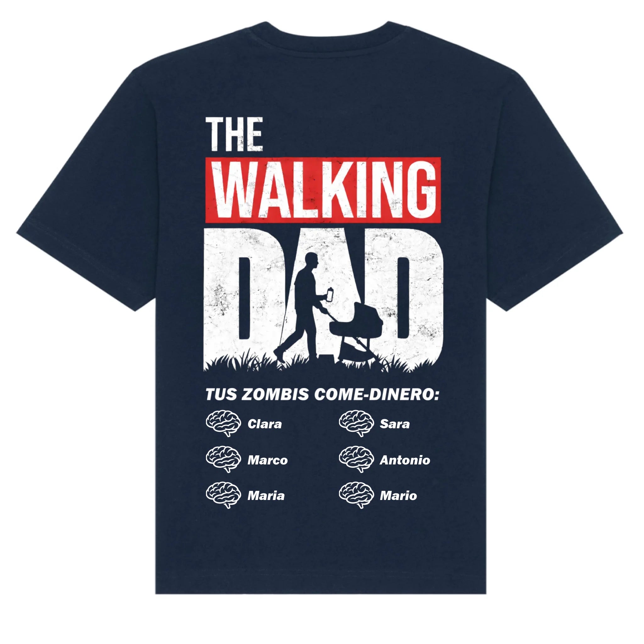 mockup shirt back navy