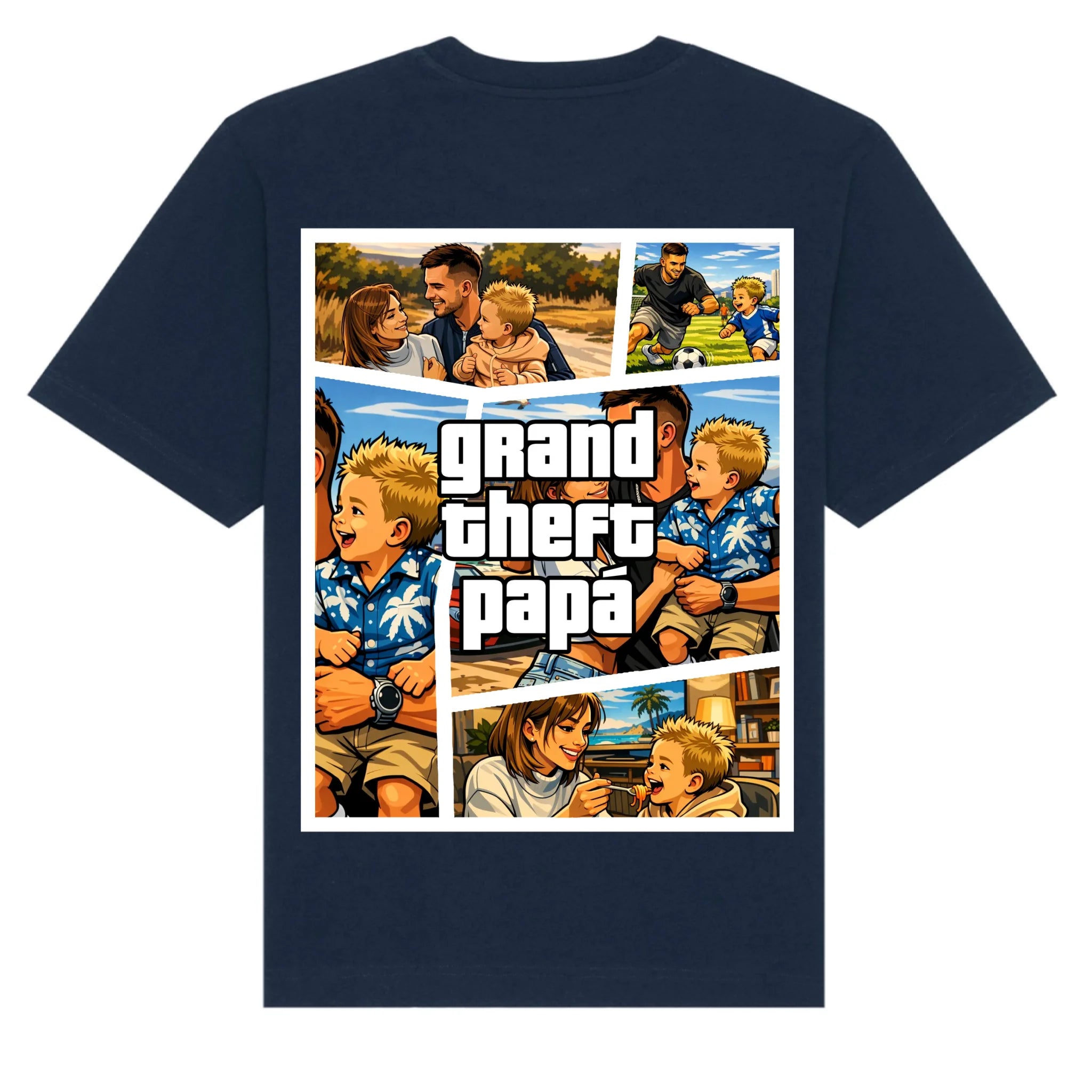 mockup shirt back navy