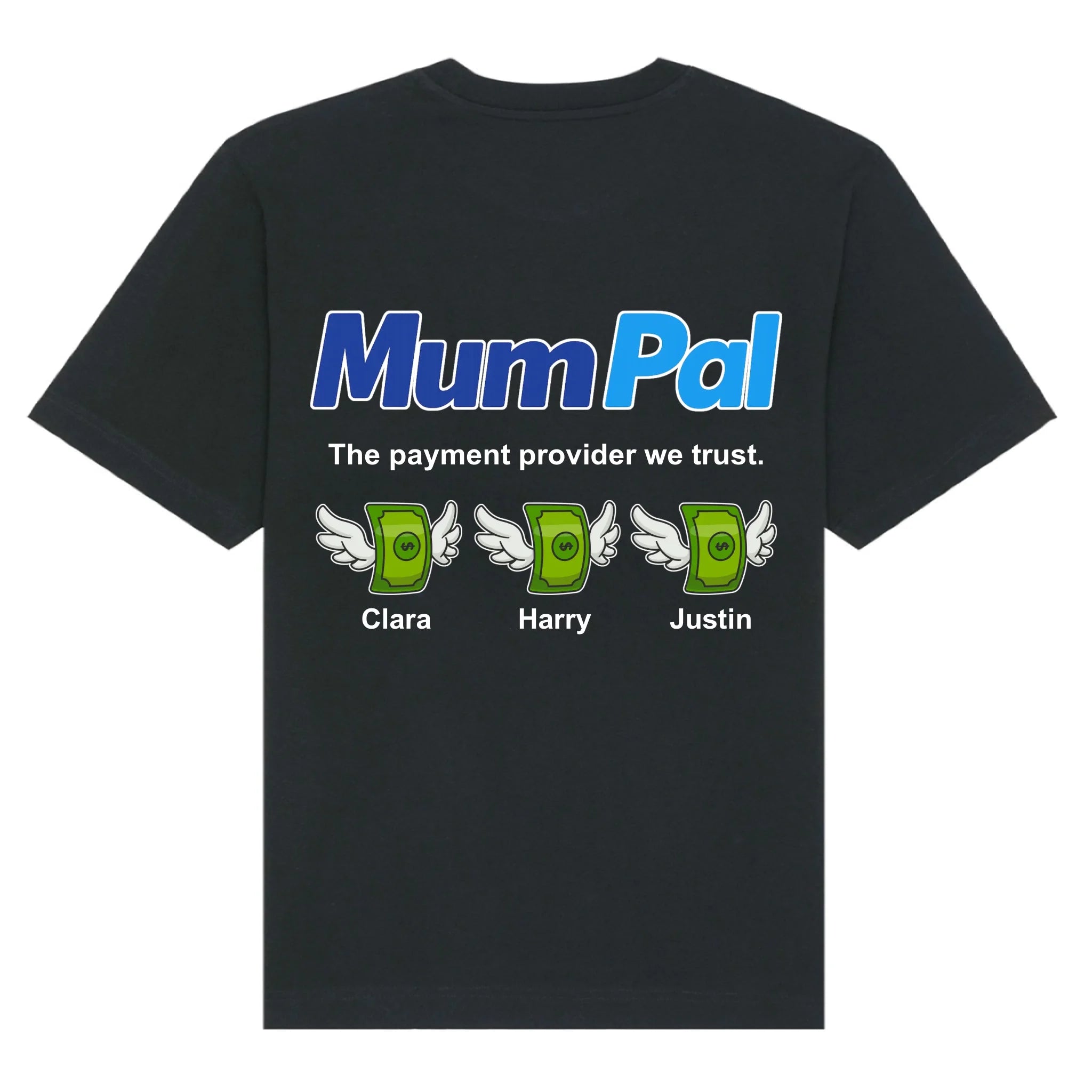 mockup shirt back black