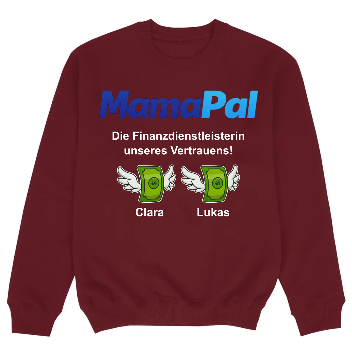 mockup sweater burgund