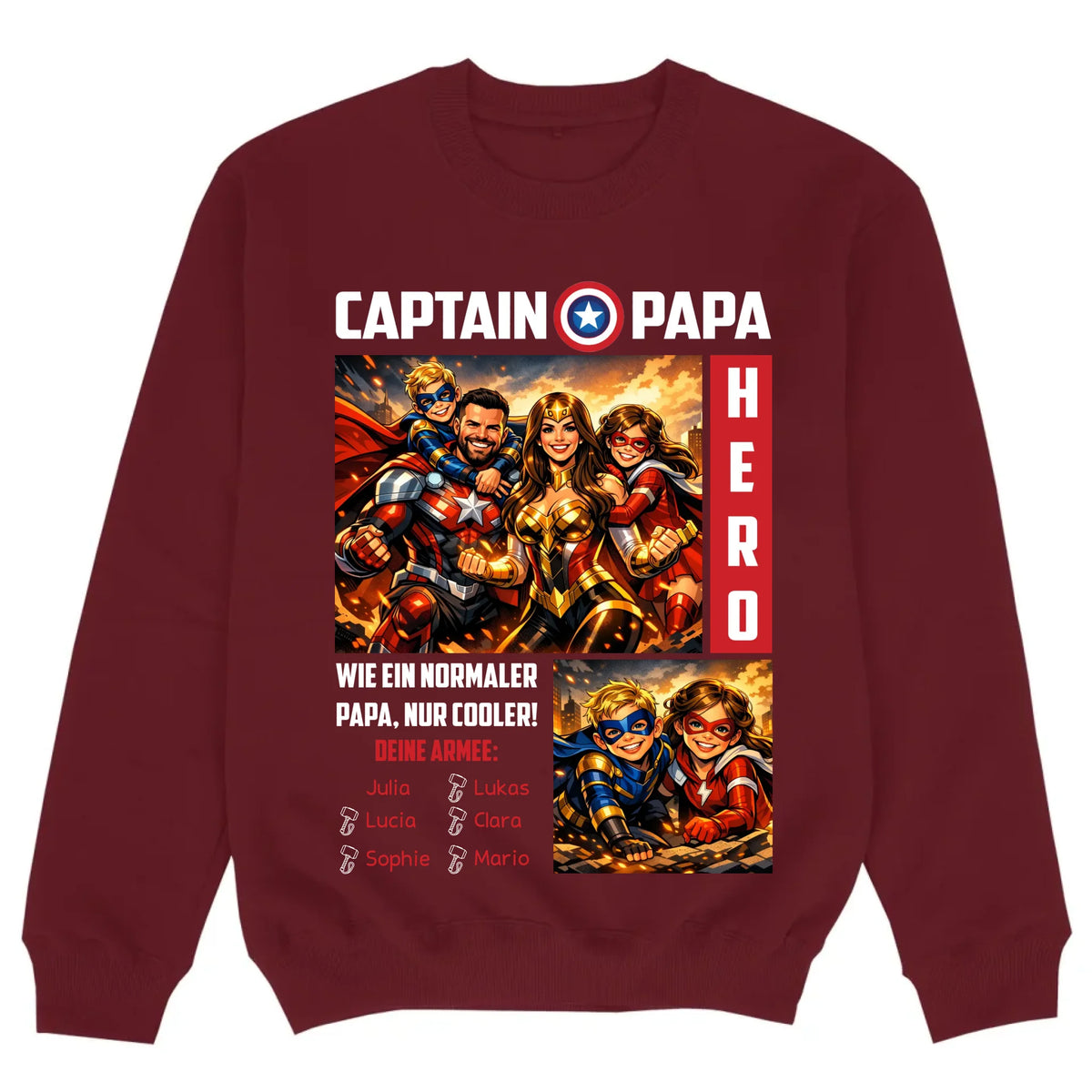mockup sweater burgund