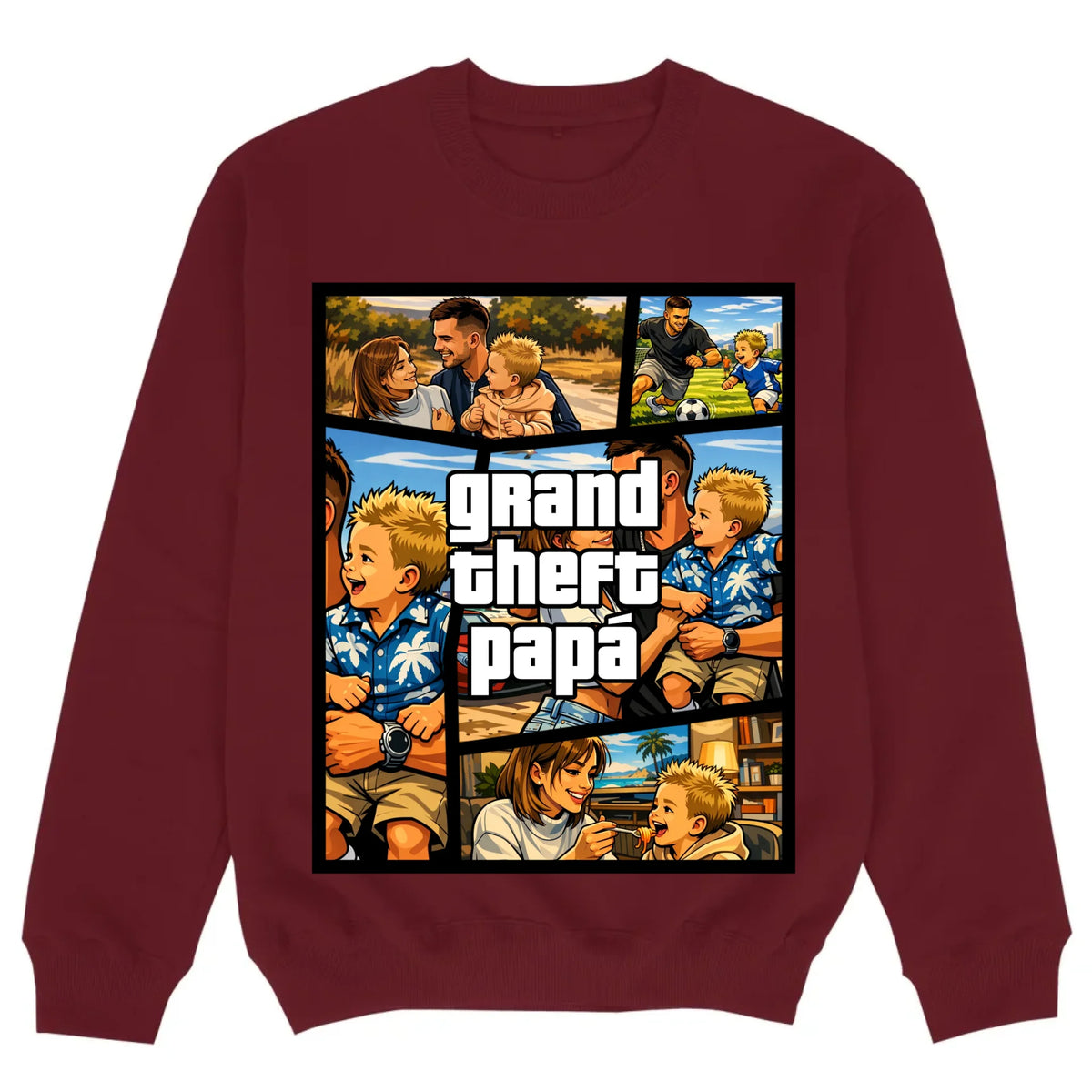 mockup sweater burgund