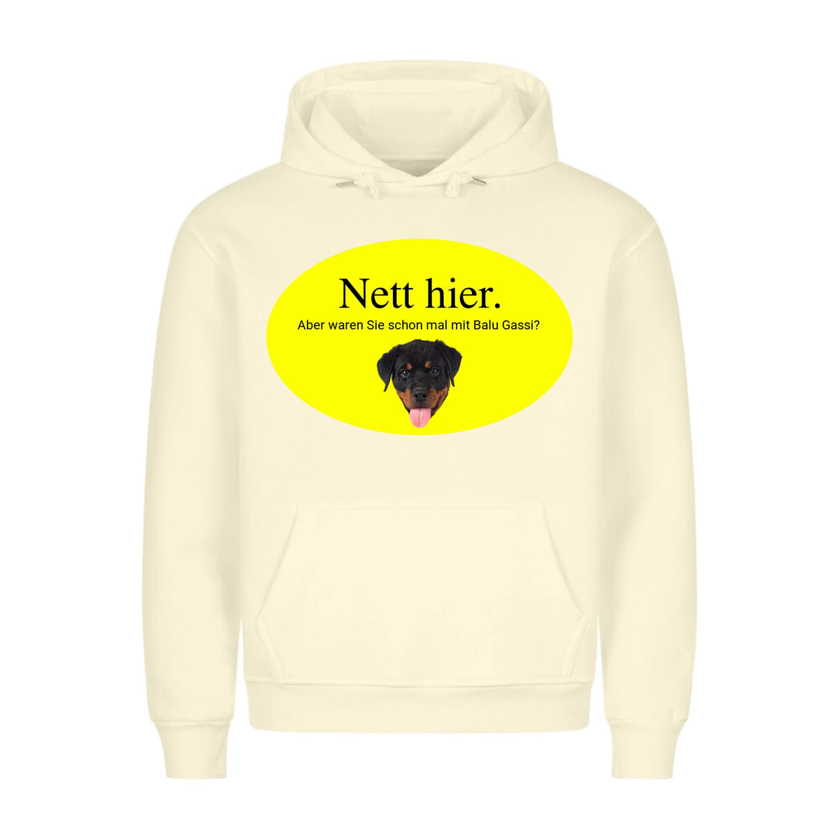 NETT HIER GASSI - Personalisierbarer Hoodie