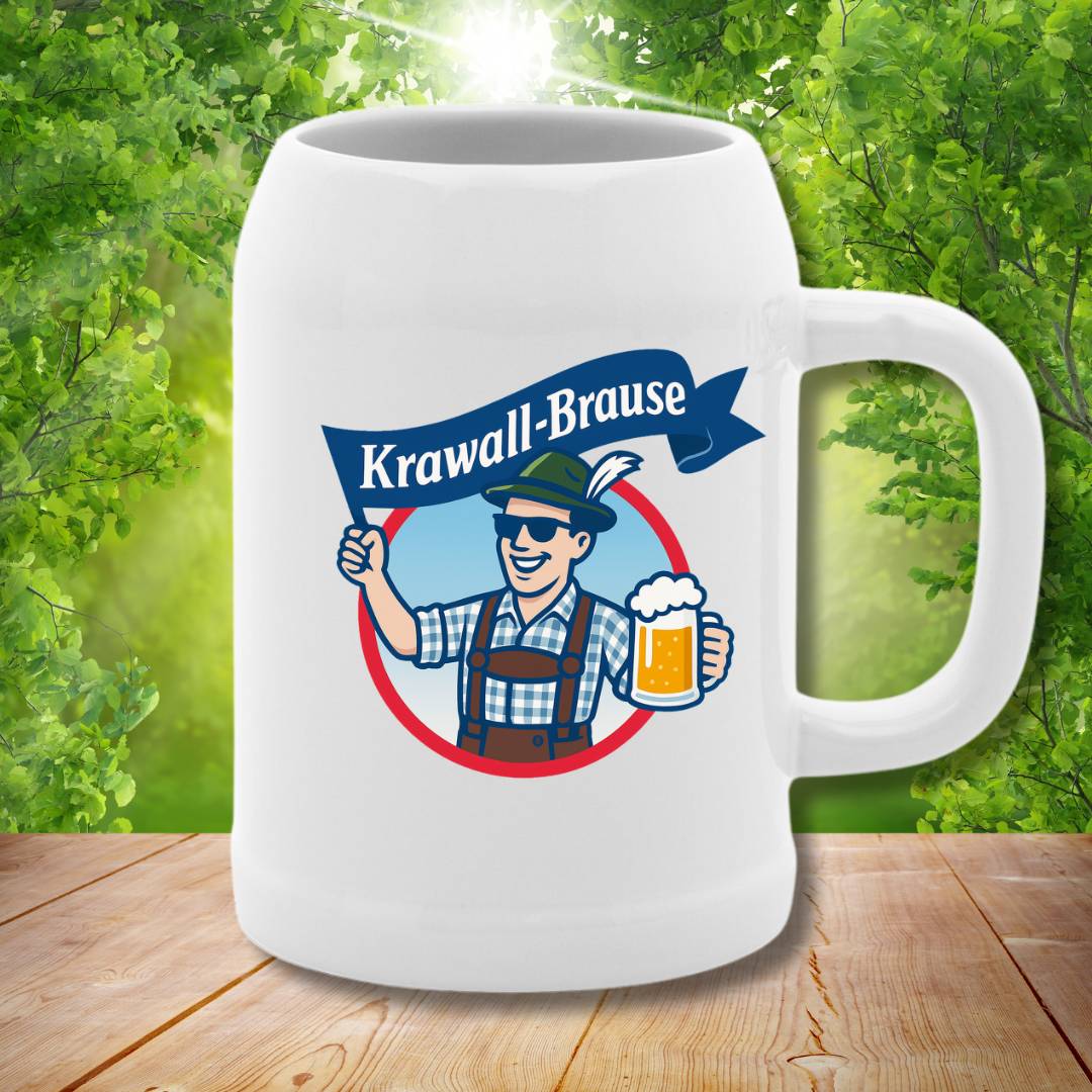 KRAWALLBRAUSE - Bierkrug Stein