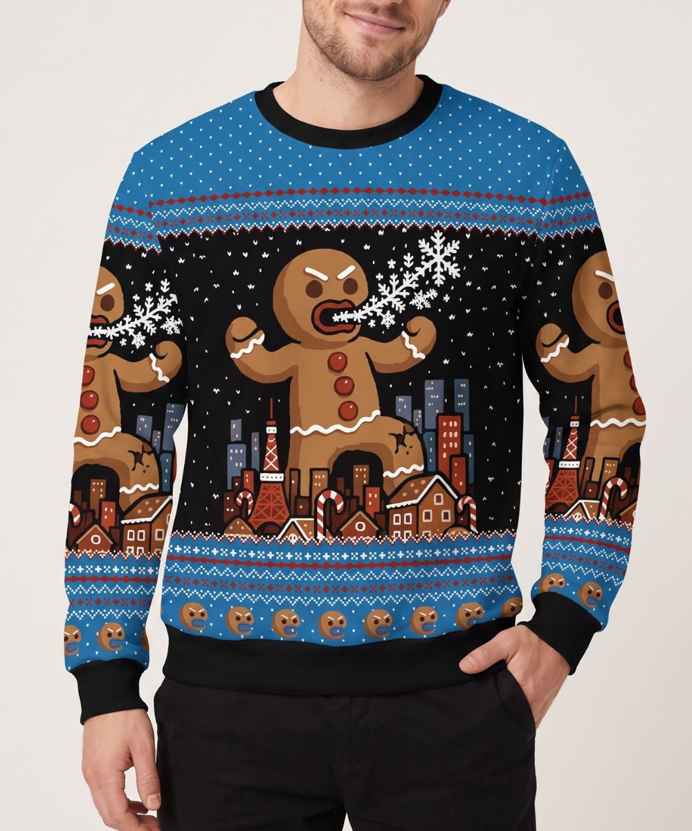 ANGRY GINGERBREAD MAN - Maglione Natalizio Signature