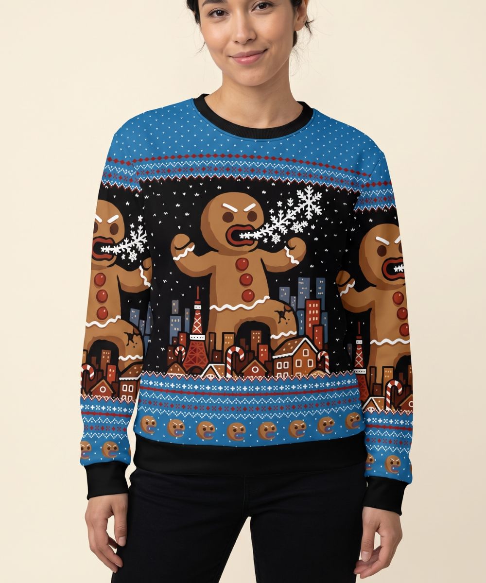 ANGRY GINGERBREAD MAN - Maglione Natalizio Signature
