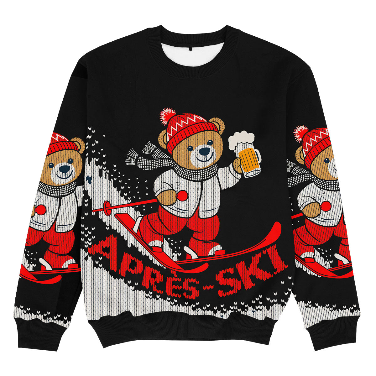 APRES SKI BEAR - Premium Fullprint Sweater