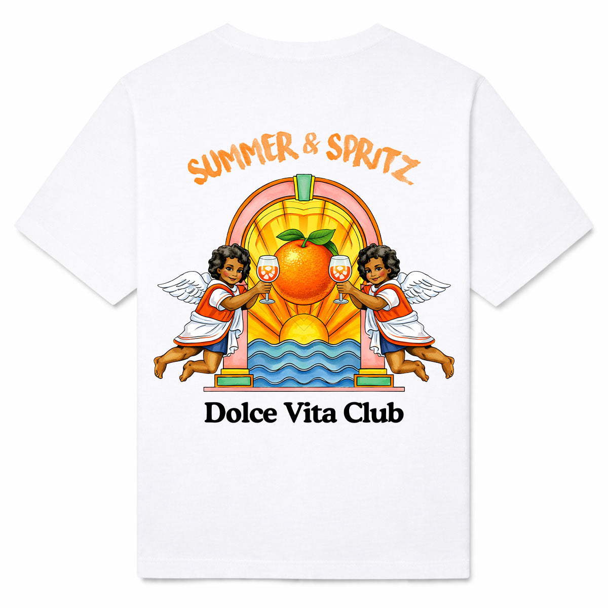 SUMMER & SPRITZ DOLCE VITA CLUB - Premium T-Shirt Backprint