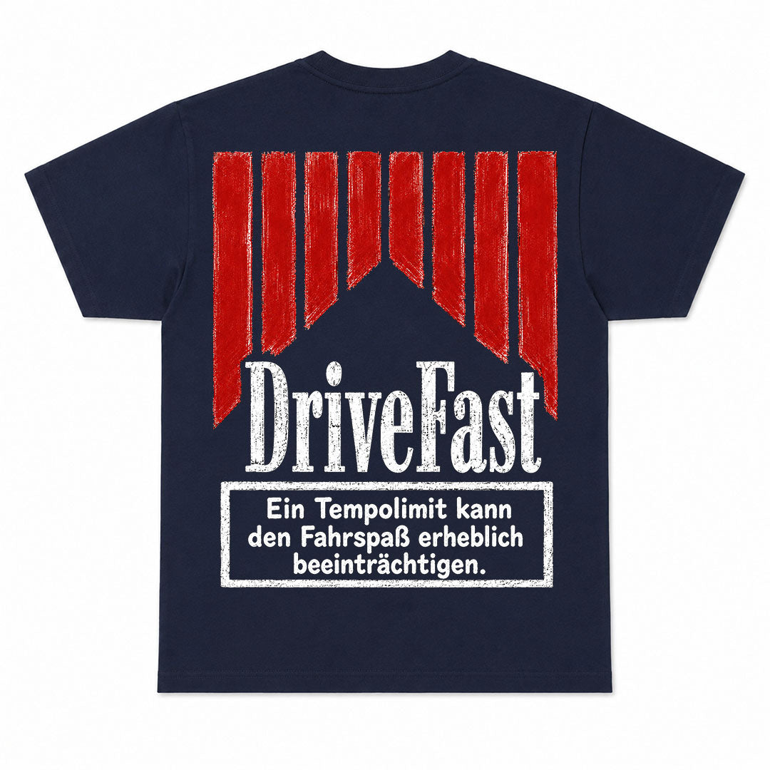 DRIVE FAST - Premium T-Shirt Backprint
