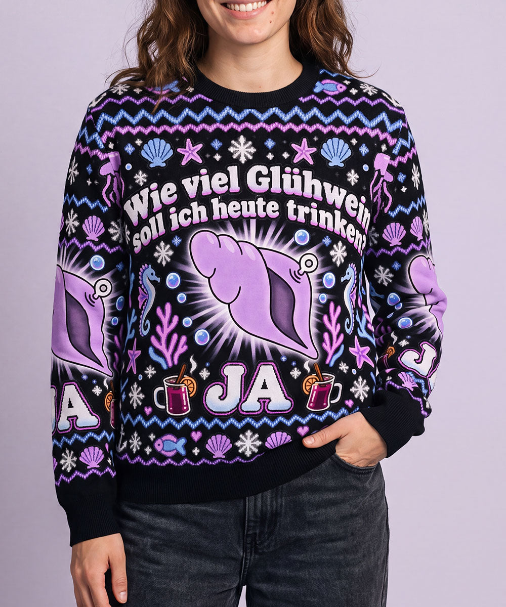 WIE VIEL GLÜHWEIN MUSCHEL - Sudadera navideña Signature