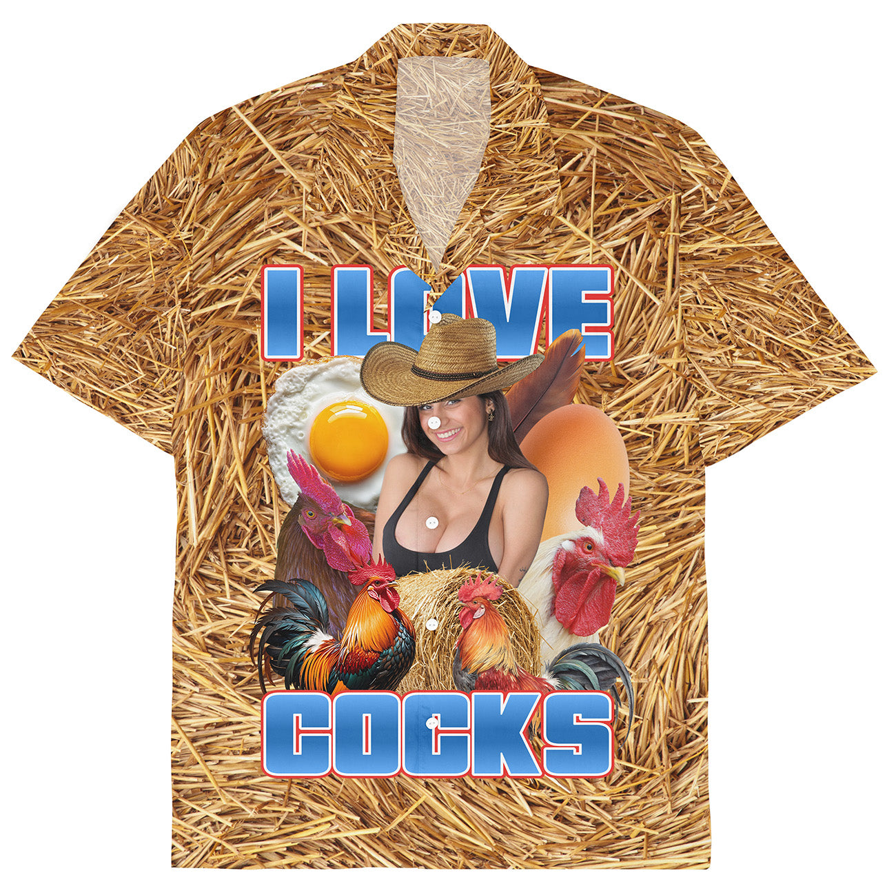 I LOVE COCKS - Hawaiihemd