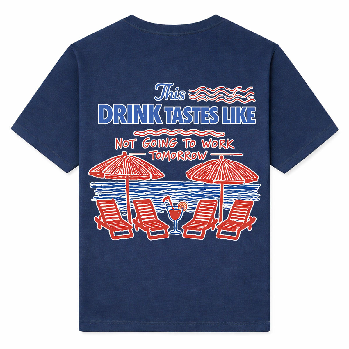 NOT GOING TO WORK - Premium T-Shirt Backprint